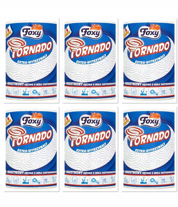 FOXY TORNADO KUCHYŇSKÁ PAPIEROVÁ Utierka 6 ROLČIEK