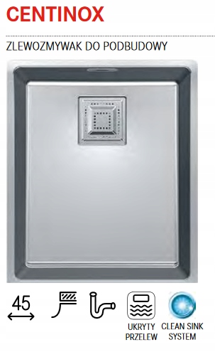 Kuchynská batéria - Franke oceľový umývadlo Centinox CMX 110-34