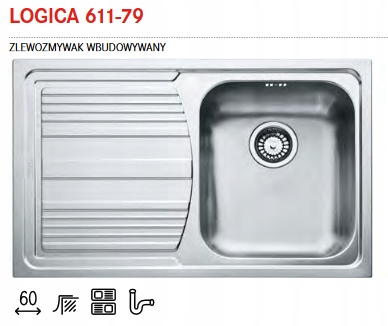 Kuchynská batéria - Franke Steel Sink Logica 611-79