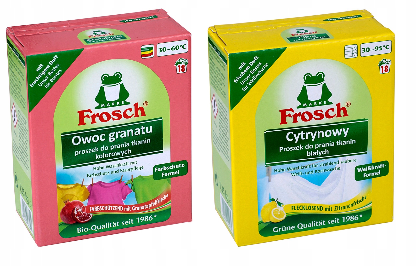 Prací  prášok - FROSCH EKO Prací prášok na biele a farby 1.35