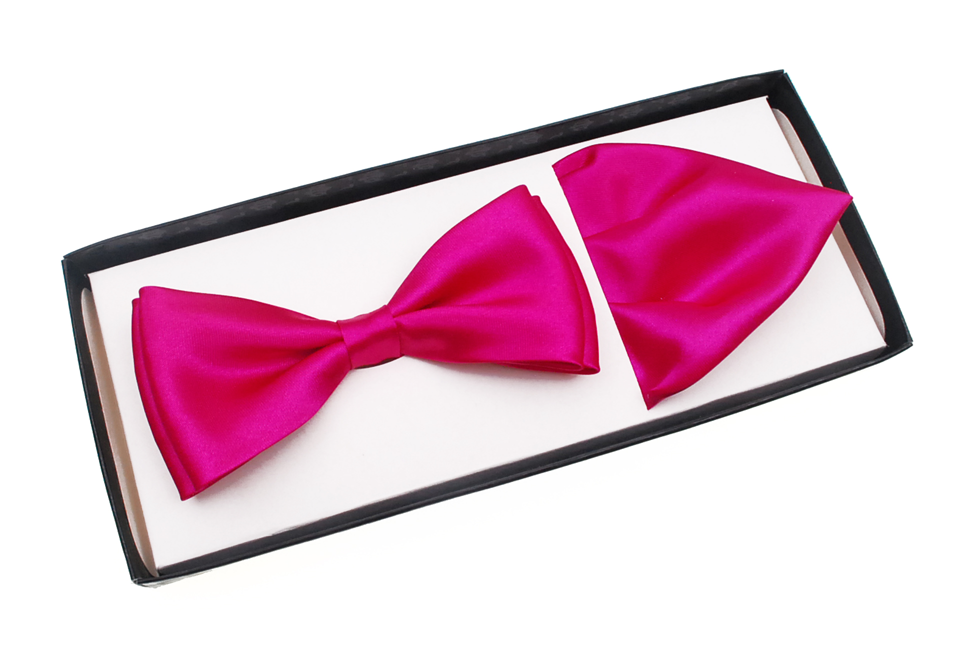 Fuchsia Mucha Pánska kravata Farba s lesklými