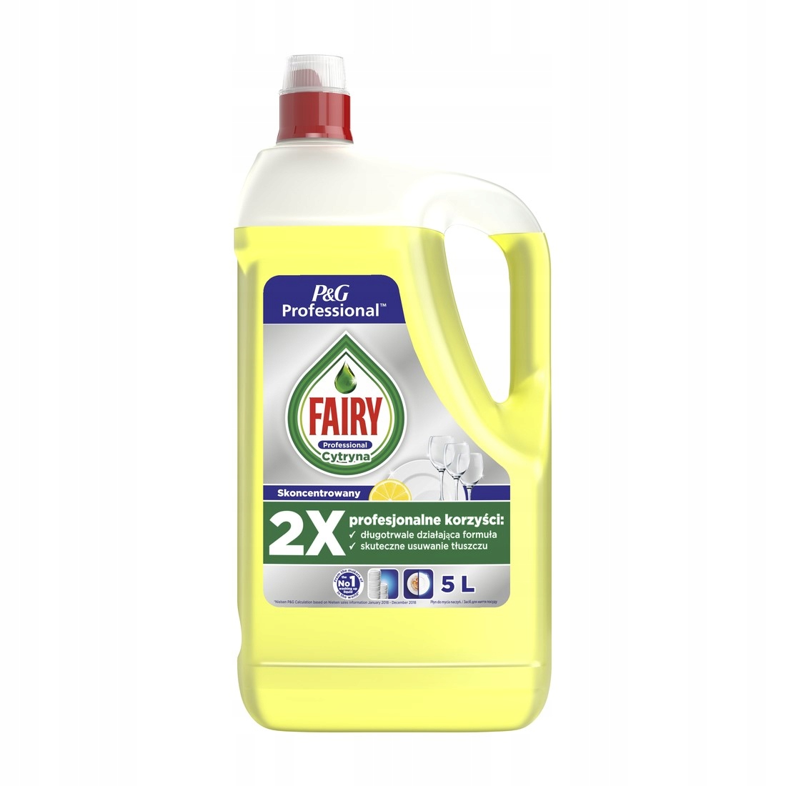 Fairy Pro. Kvapalina na umývanie riadom LEMON 5L