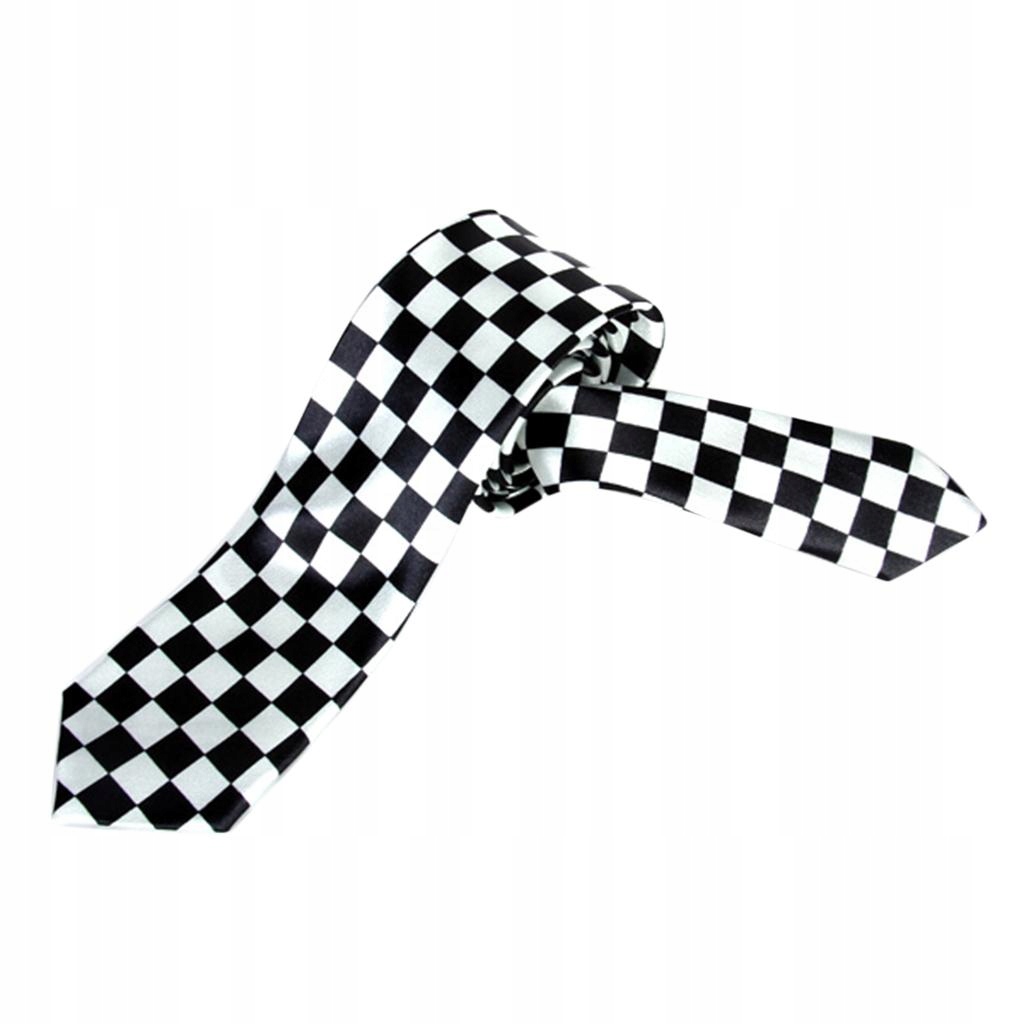 Classic Check Plaid unisex úzka chudá čierna