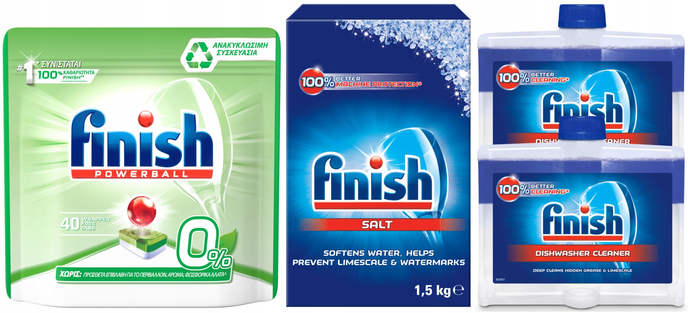 Dokončiť Set Zero 0 tabliet Umývačka riadu Soli Clean