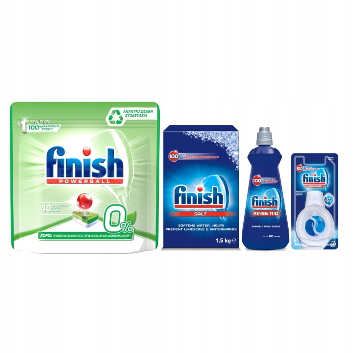 Dokončiť Kit Umývačky riadu ZERO 40 Tabs Soľná tekutina DEO