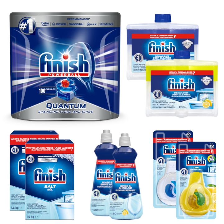 Súprava umývačky riadu Finish 100 Quantum XXL 9 ks