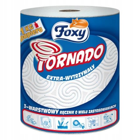 Foxy papierový uterák biela 3 vrstvená tornáda