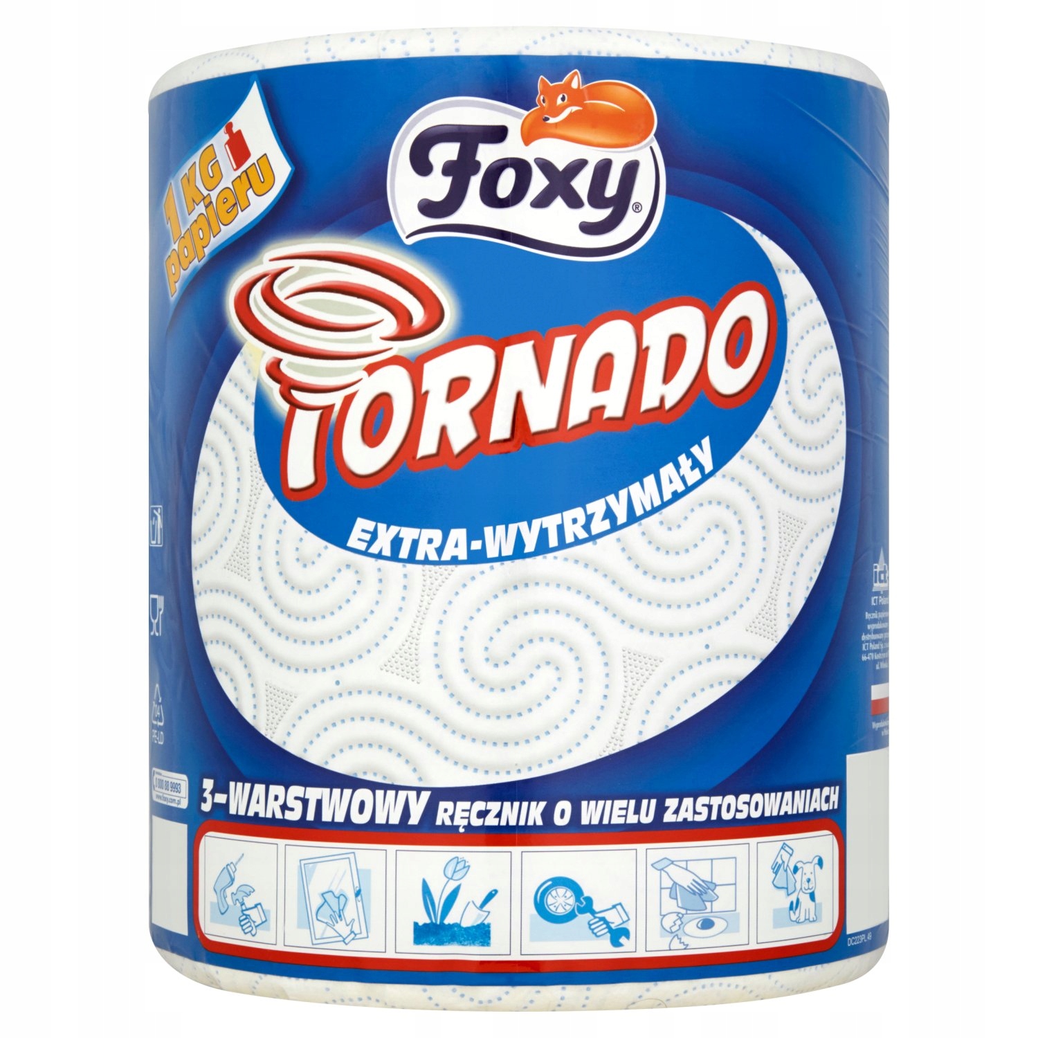 Foxy Tornado Tri -Layer Paper utierka 1 ks