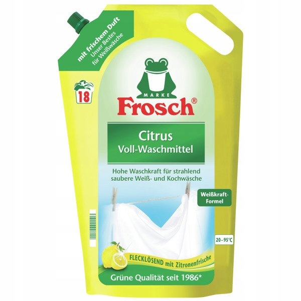 Prací gél - Frosch EKO Lemon prací prostriedok na biele látky