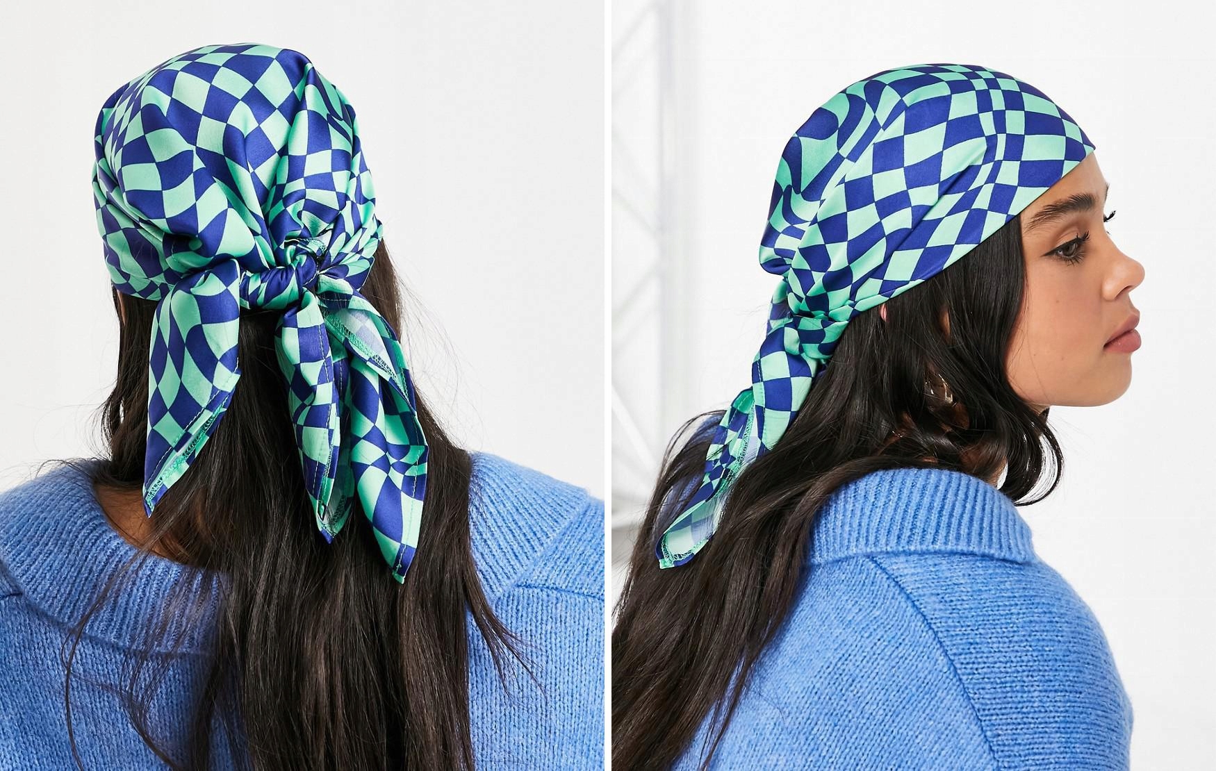 Šatka - Bandana Polyester Navy Blue, Green