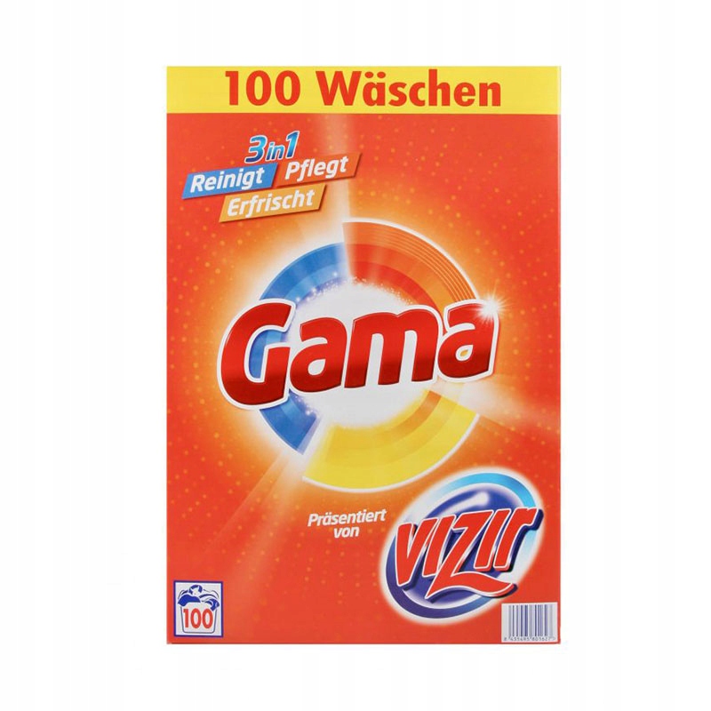 Prací prášok - Hra VIZIR 3IN1 Nemecká 100 umývať 6,5 kg