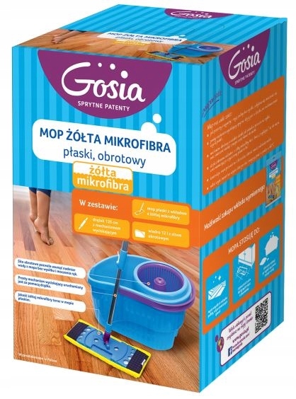 Gosia mop žltá mikrovlákna plochá rotačná súprava