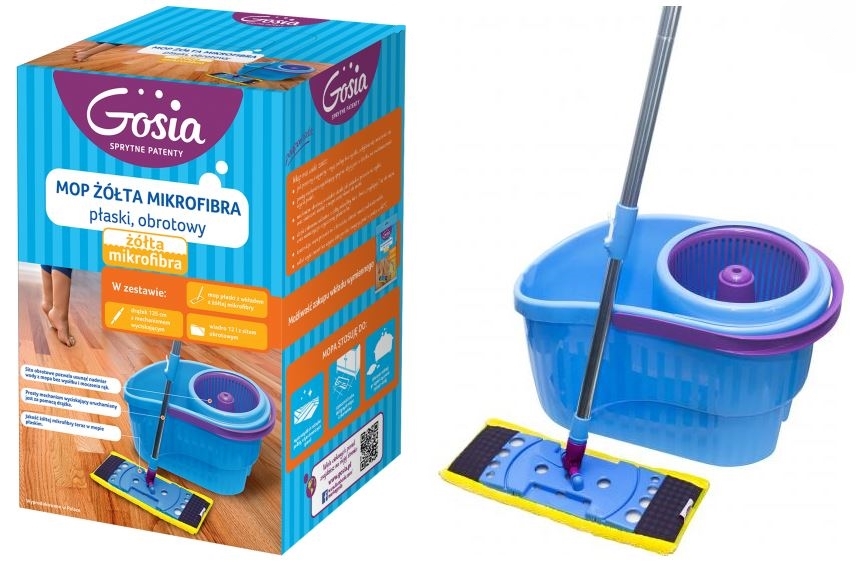 Gosia mop plochá otočná šírka 36 cm / set / žltá