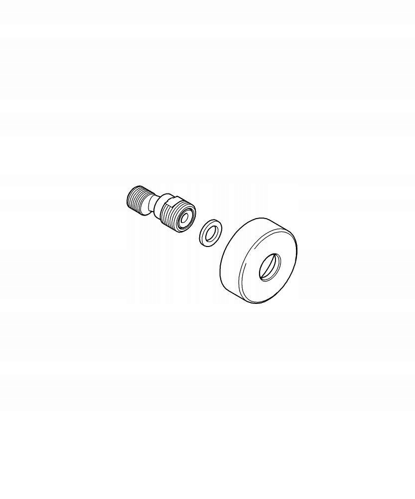 Grohe faucet pripojenie s 1/2 x 3/4 Chrome Rosette