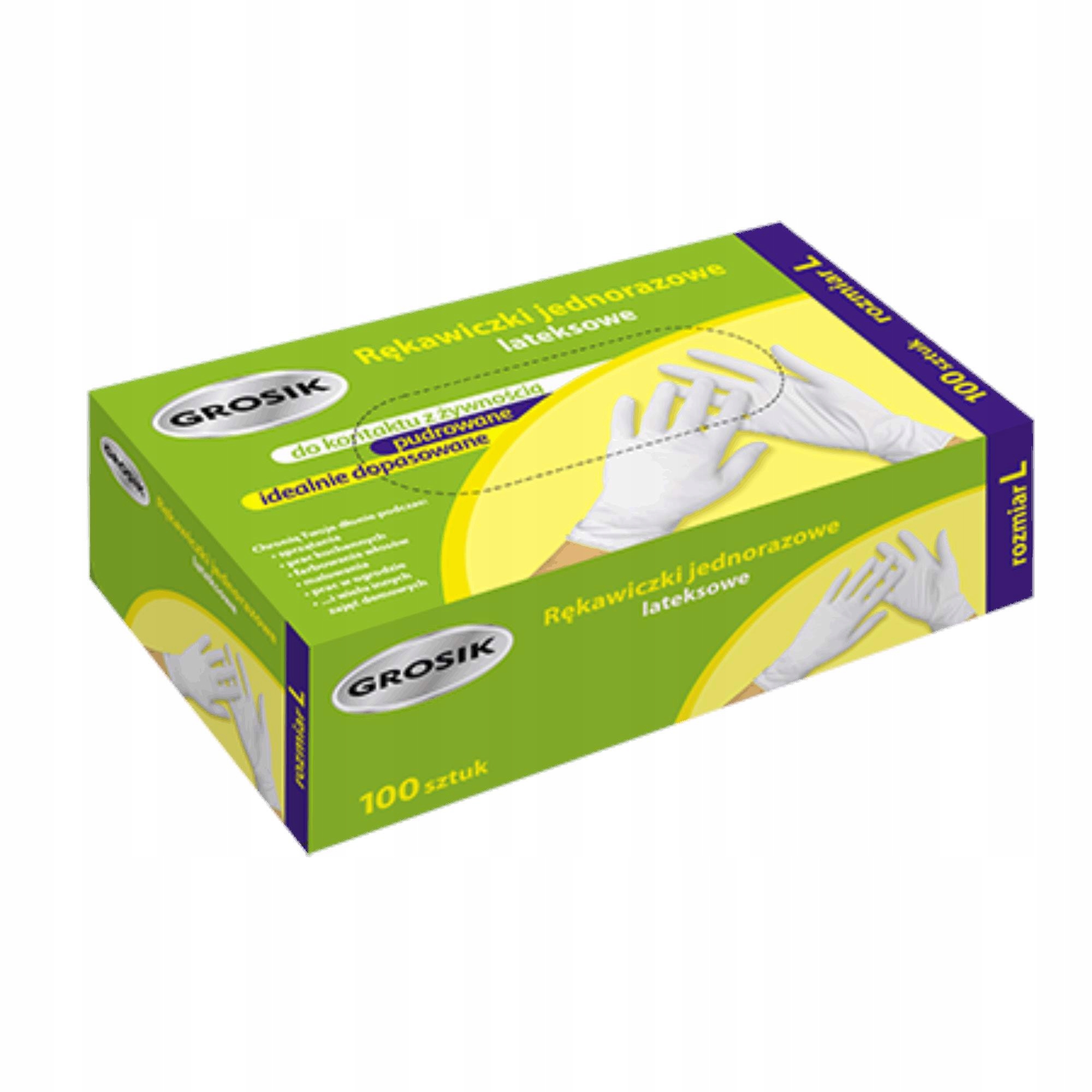 Grosik latexové rukavice (100) l