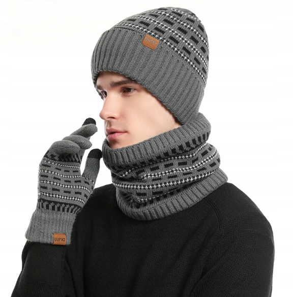 Nastavte čiapku, komín (golf), rukavice 3in1 Navy Blue