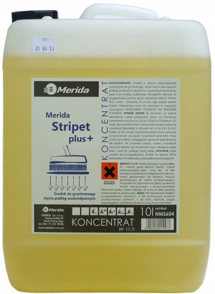 Dôkladné čistenie pruhov Merida 10 l NMS604 podlahy
