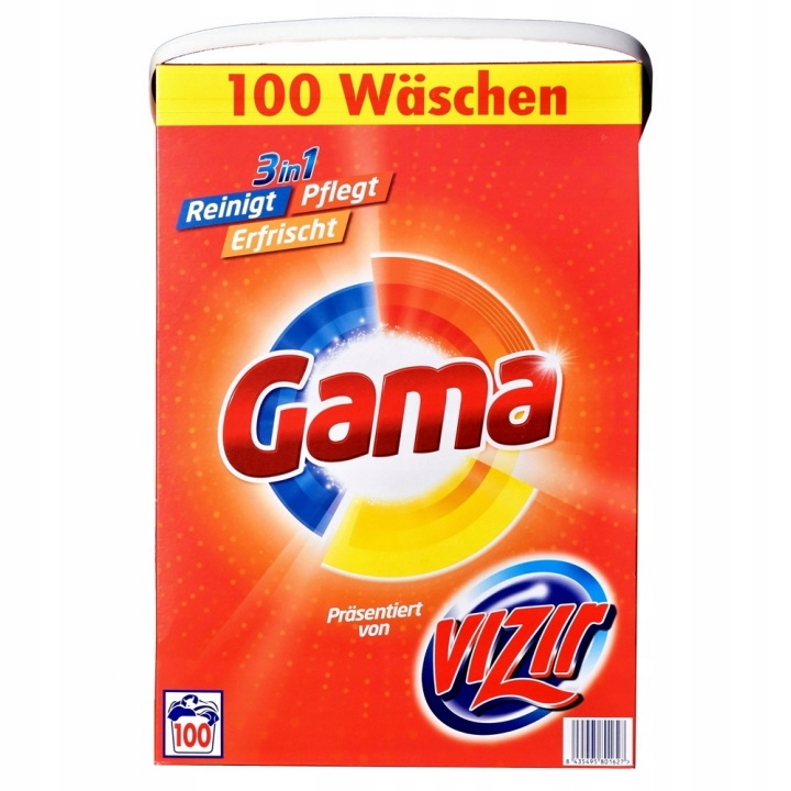 Prací  prášok - GAMA VIZIR Prášok DE 6.5KG (100PR)