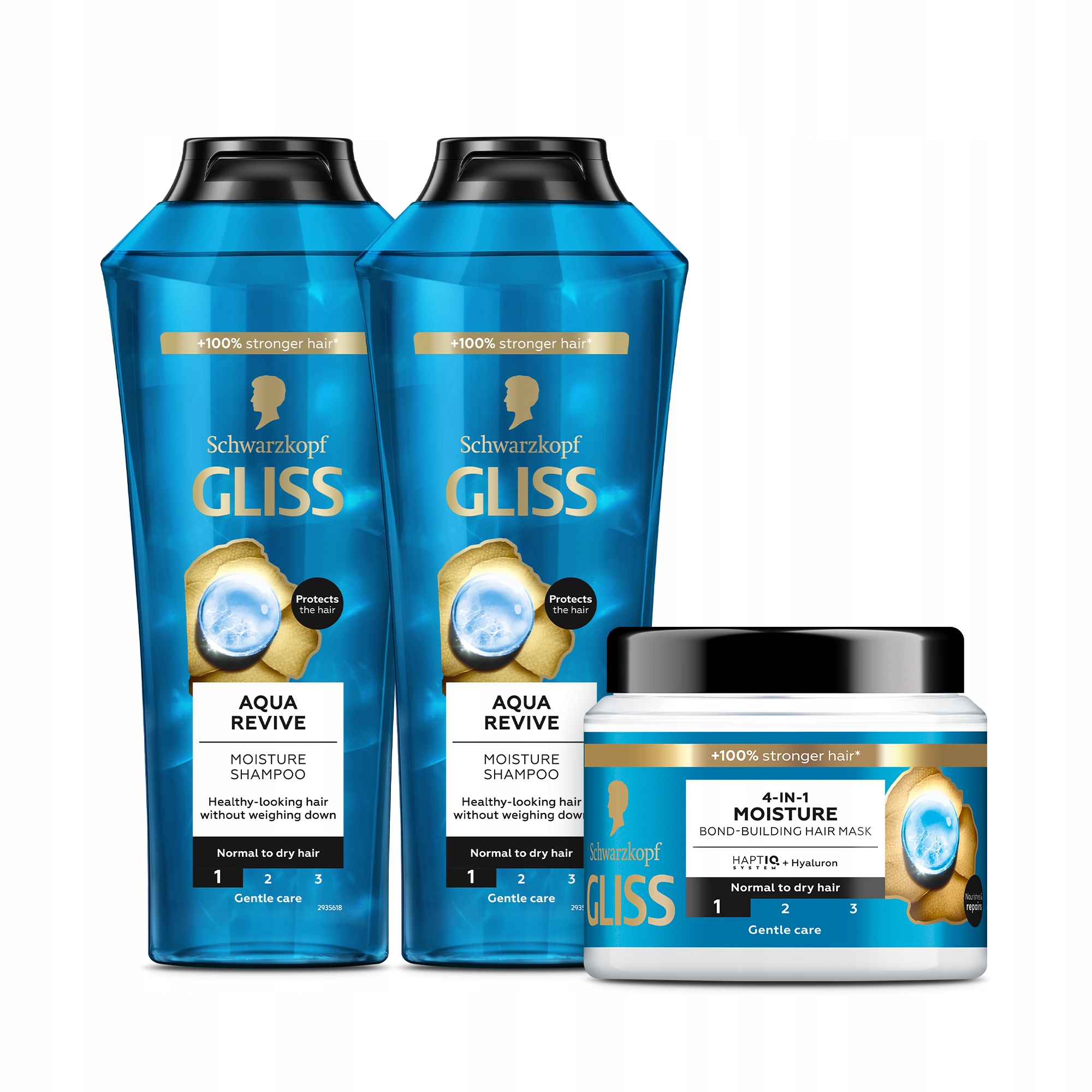 Schwarzkopf Gliss Aqua Revive šampón pre suché a normálne vlasy 400 ml