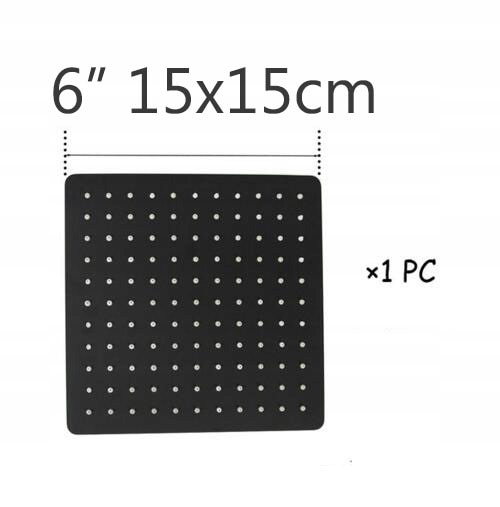 Sprchová hlava-6inch štvorcová čierna