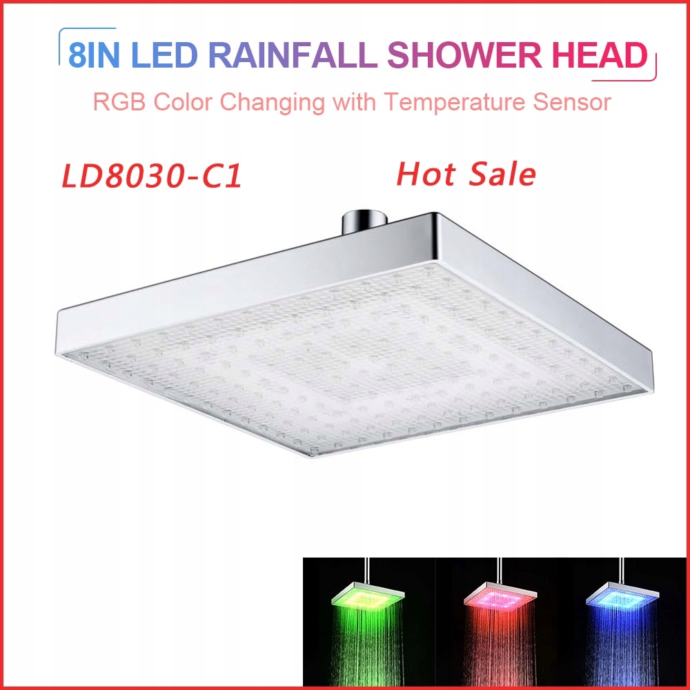 Sprcha hlavy-rgb farebná LED LED horúca republika C