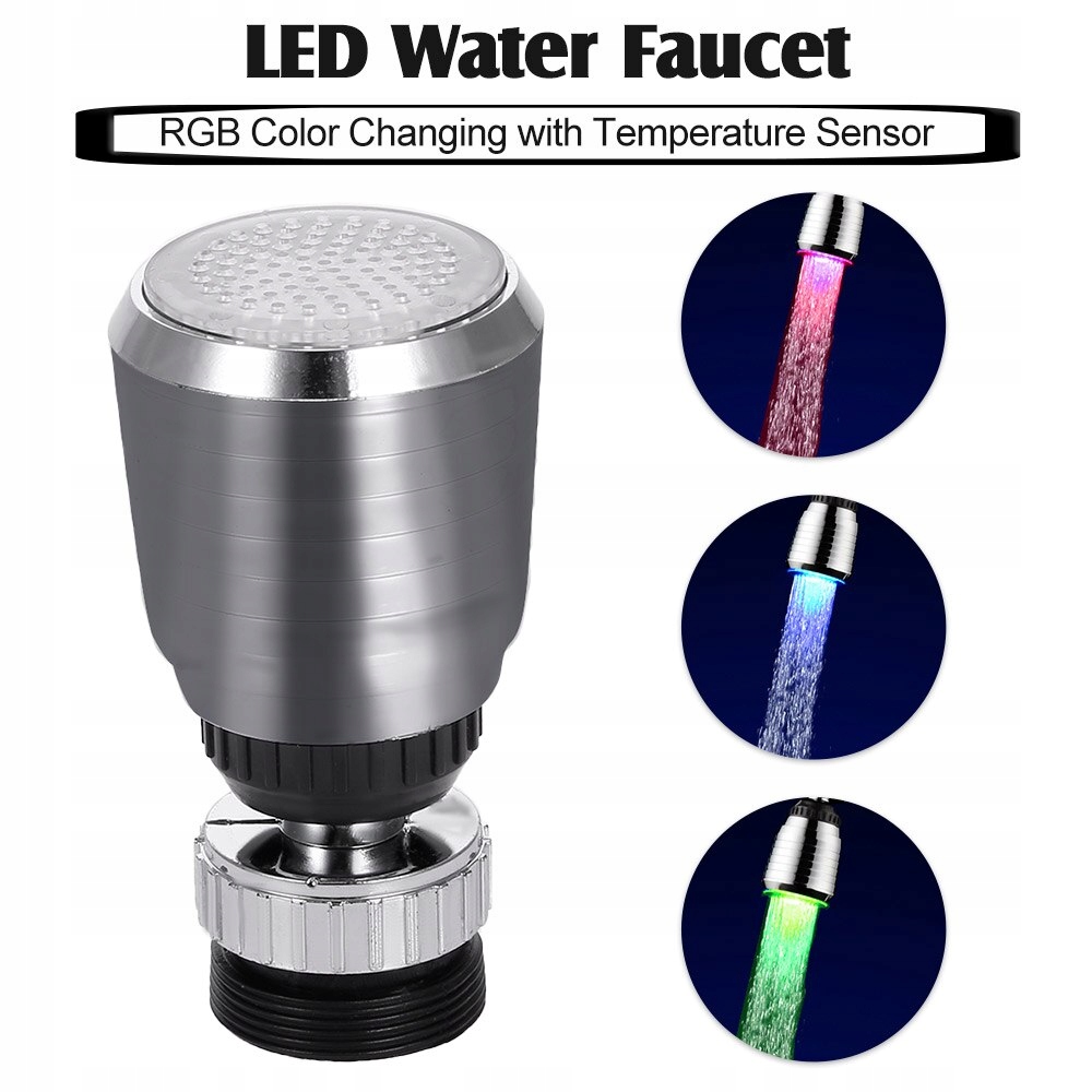 Vodný faucet sprchy-rgb