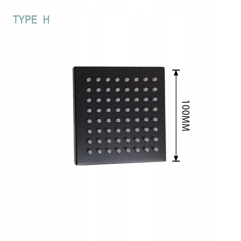 Sprcha hlava typu h čierna 100 mm