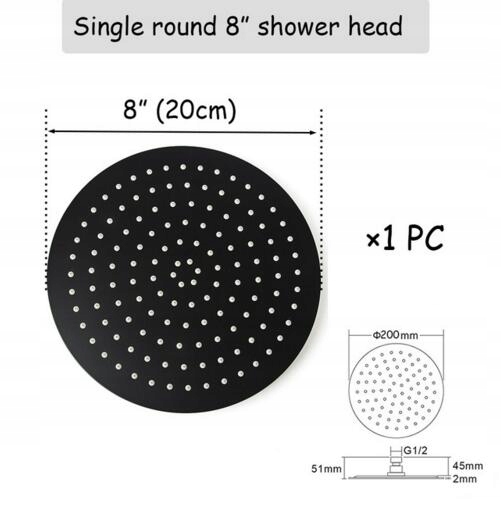 Sprcha hlavy hlavy 8inch20x20