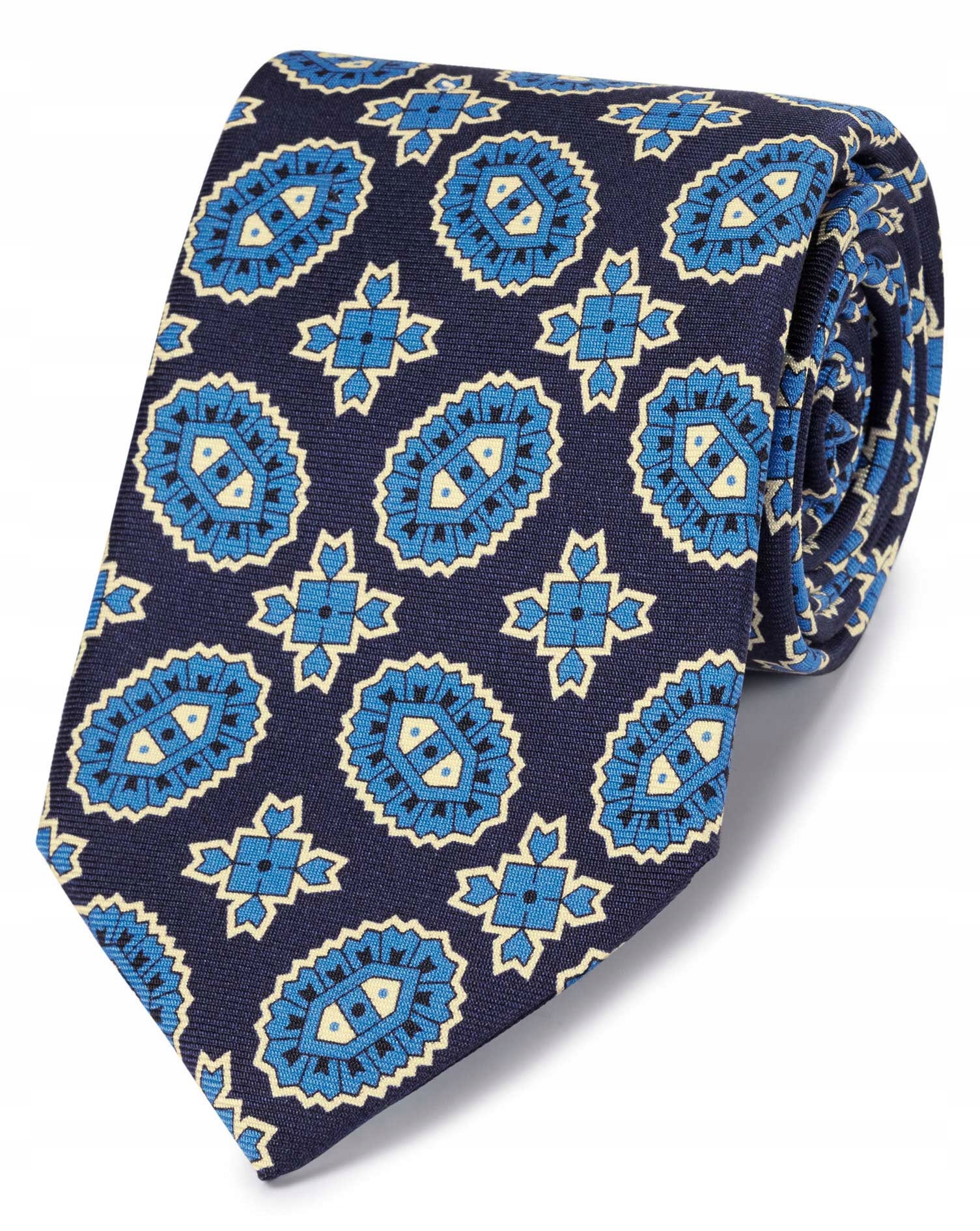 Veľká kravata Charles Thyrwitt Navy Silk