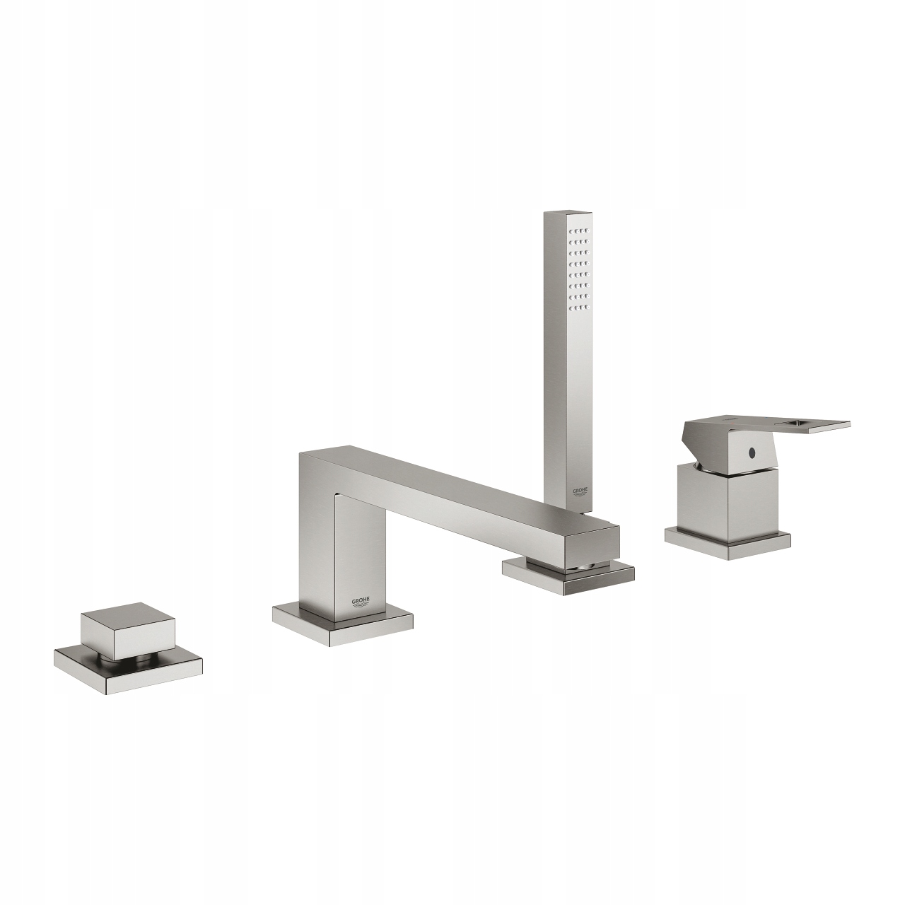 Batéria Grohe vani EuroCube 4-O Nerezová oceľ