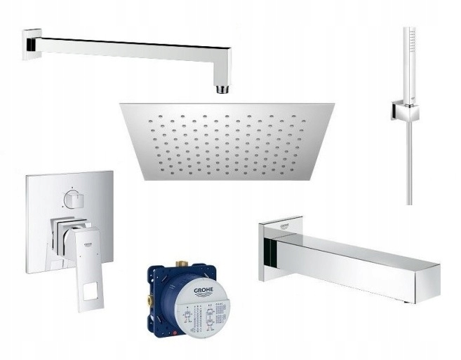 Grohe Eurocube 7v1 podomietkový set do vane 25