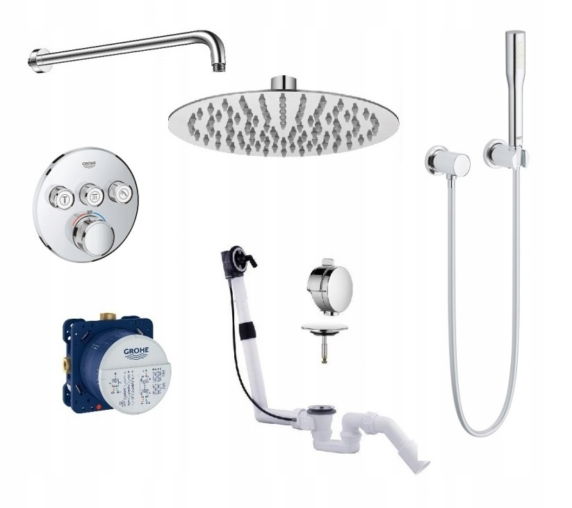 Vaňa Grohe Smartcontrol 7v1 so sifónom a infúziou 25