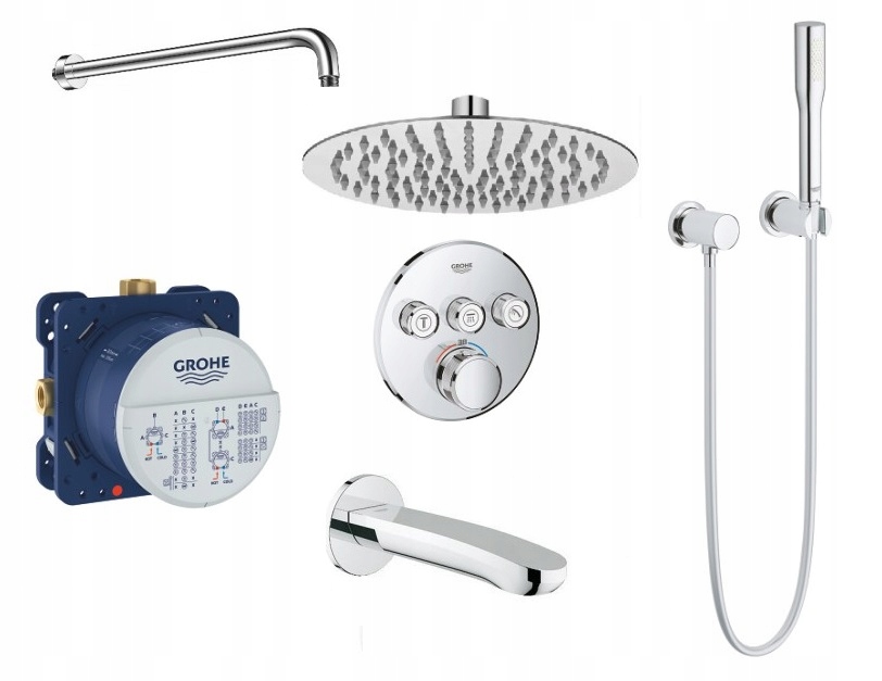 Grohe SmartControl 7in1 Bathtub 3-Droże 25