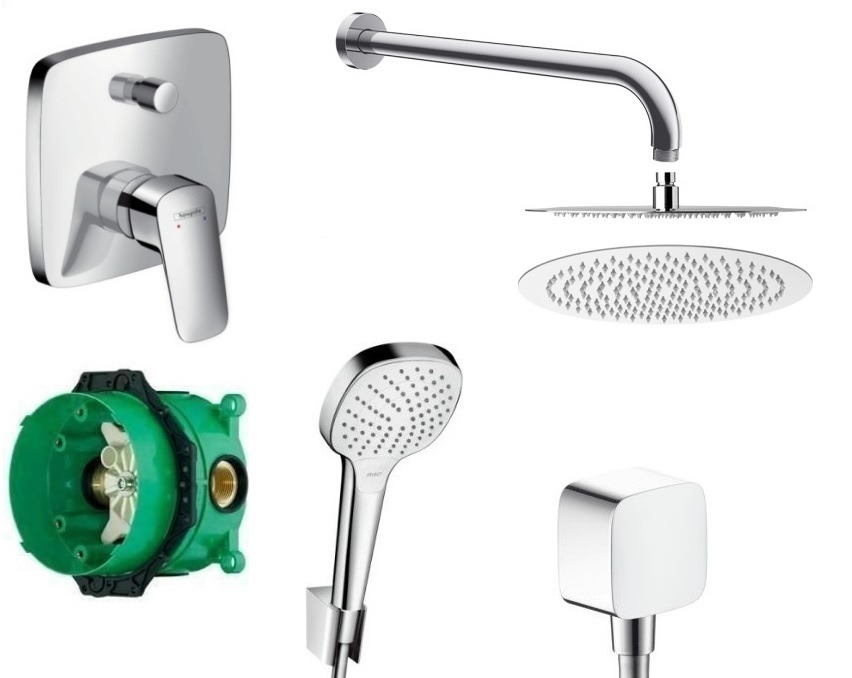 Hansgrohe logis skrytá súprava+dažďová sprcha 30