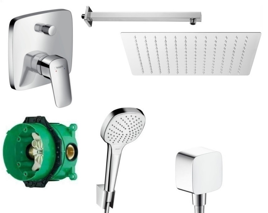 Hansgrohe logis skrytá súprava+dažďová sprcha 40