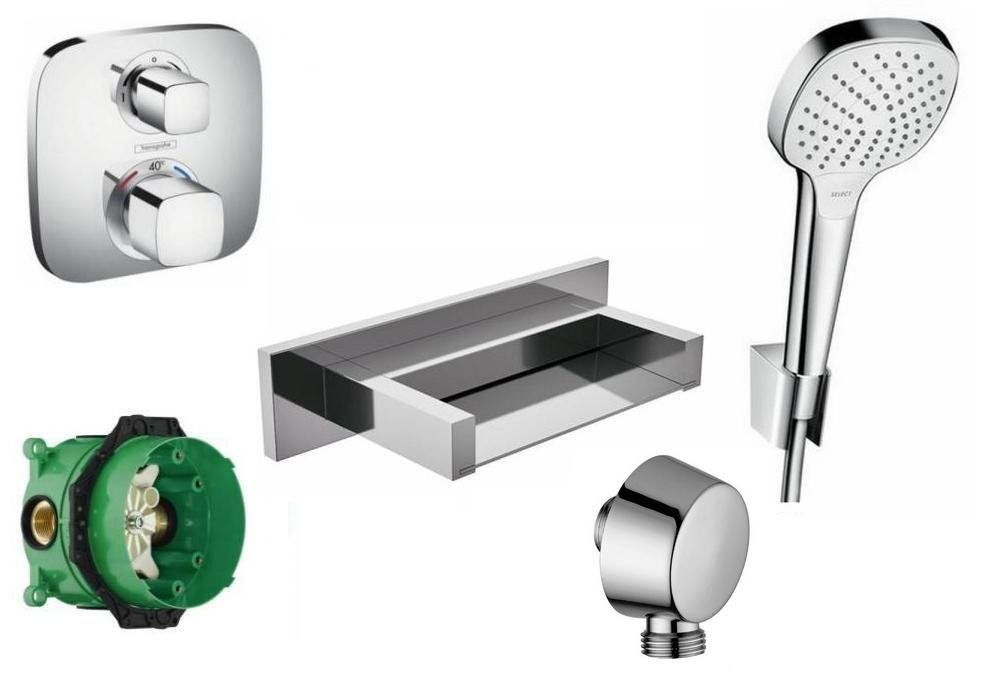 Hansgrohe wannine amstruction set s kaskadom