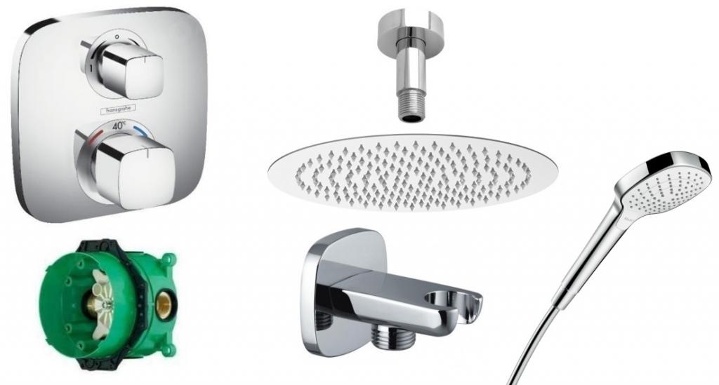 Hansgrohe termostat set s dažďovou sprchou 25 cm