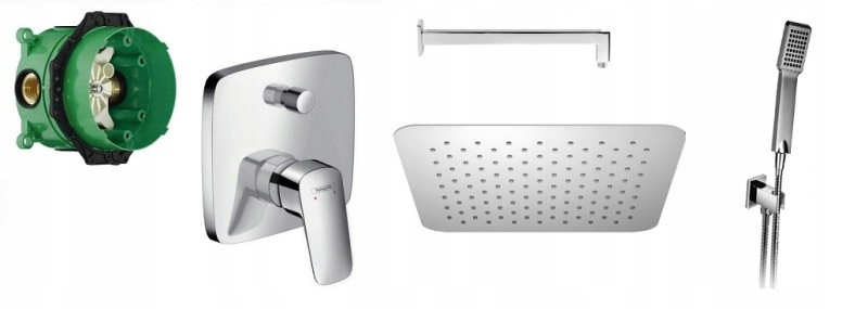 Hansgrohe logis set dažďová nádrž 25x25