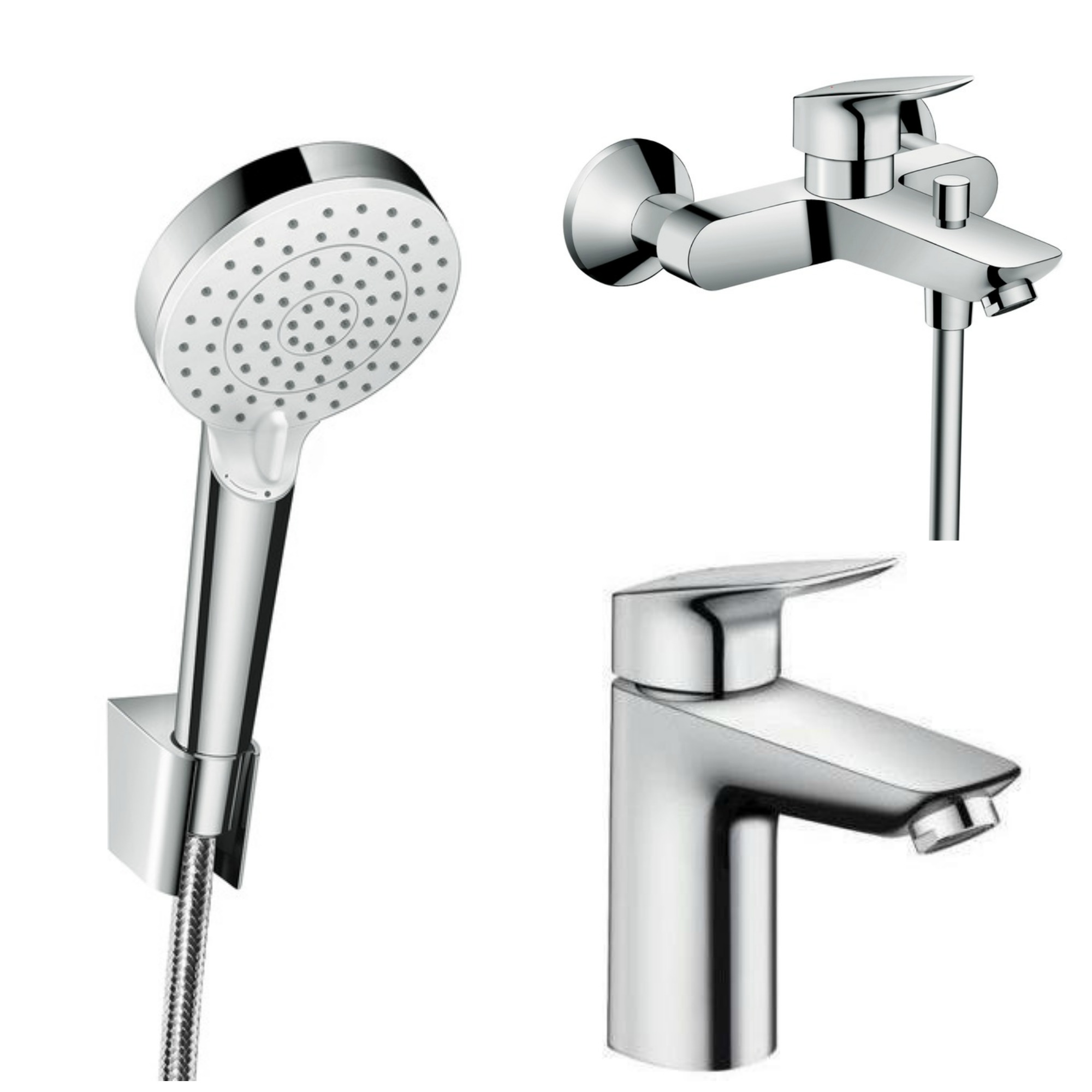 Hansgrohe logis 100 vaňa crometta washbasin