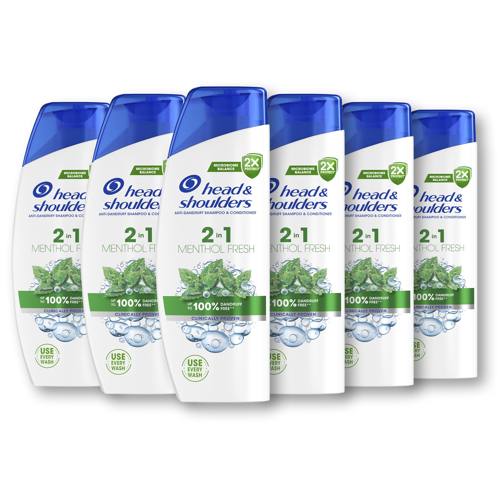 Šampón na vlasy Head & Shoulders Menthol Fresh 2 v 1, 6 x 330 ml