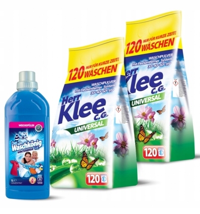Prací prášok - Herr Klee Umývanie prášku Universal 20KG + kvapalina