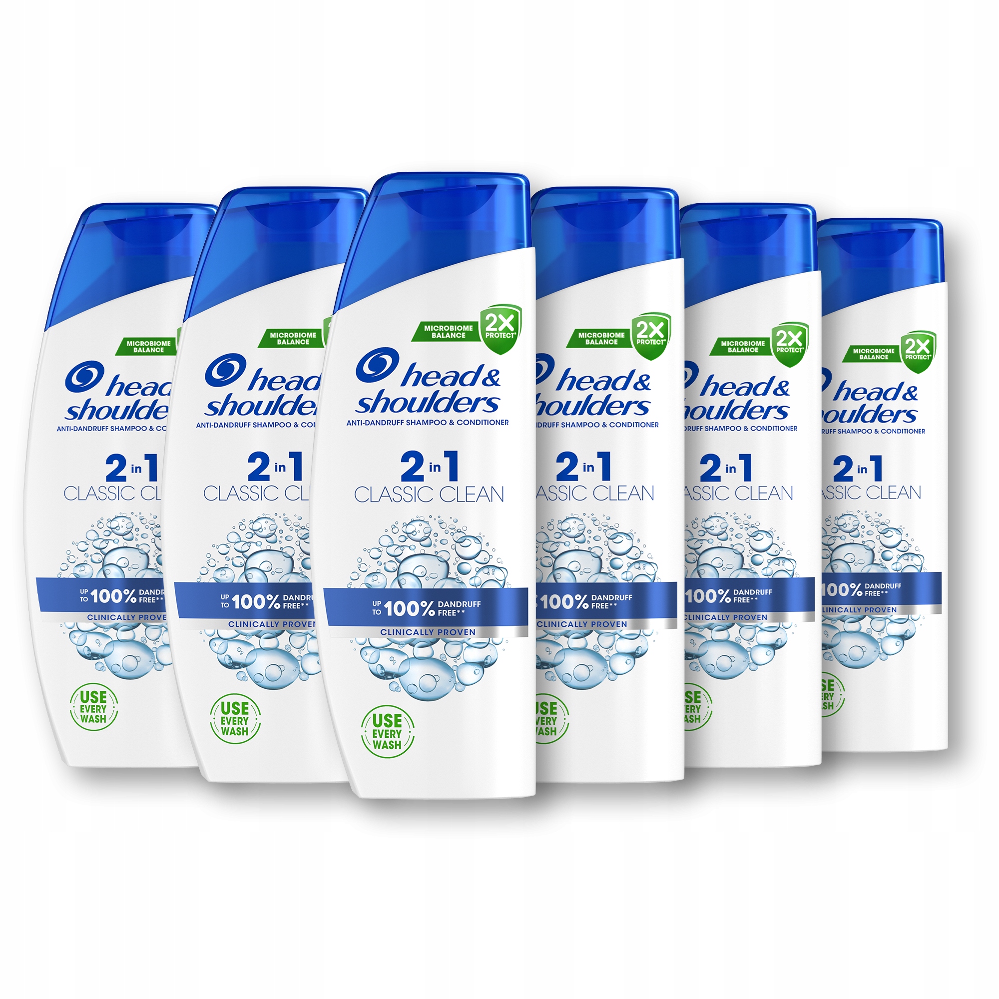 Šampón Head & Shoulders Classic Clean 2 v 1, 6 x 330 ml