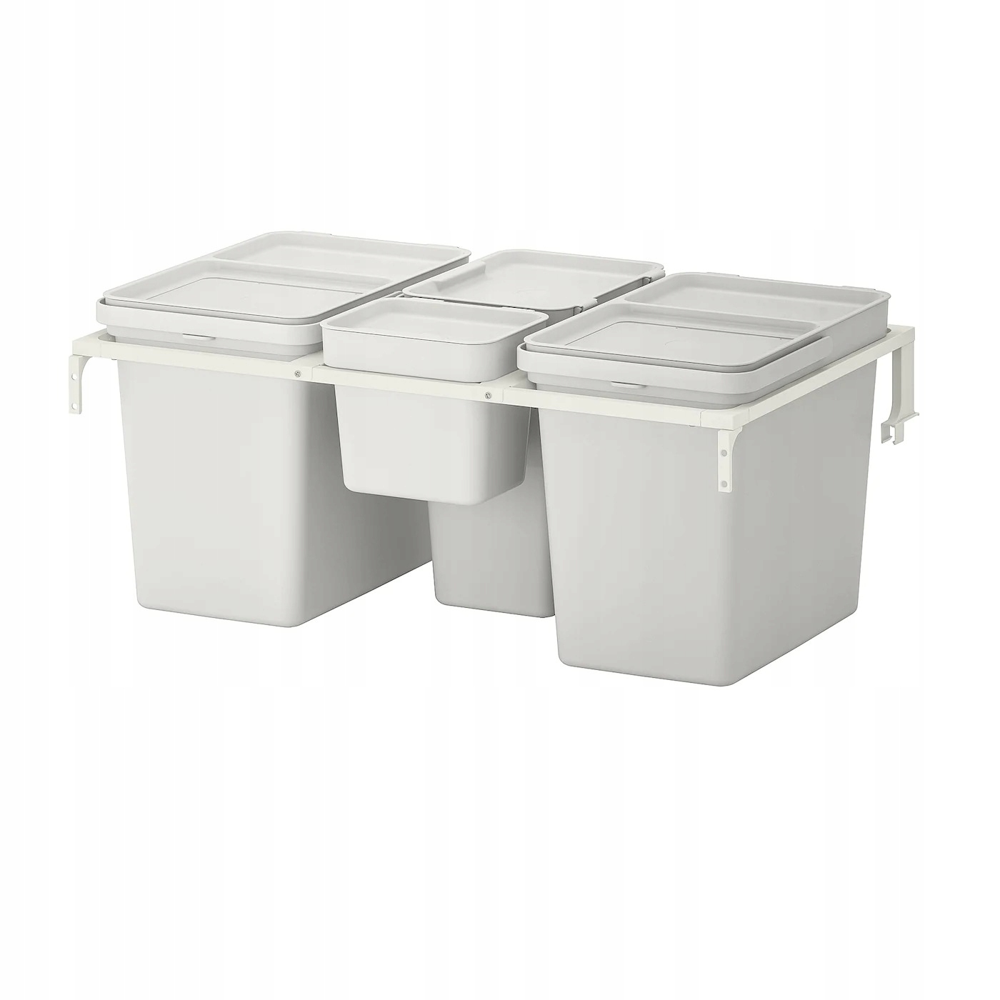 Ikea Hallble Set of Garping Bin, svetlo šedá, 57 l