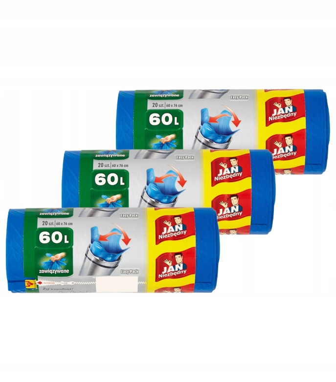 Jan Essential Easy-Pack 60 l x 60 vreciek na odpadky
