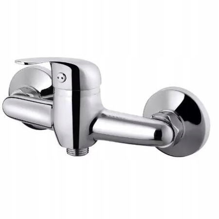 Single -Legged Wall Shower Battery Chrome