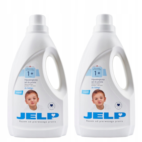 Prací gél - Jelp 1+ hipoal. Gél pre biele 1,5 l Duplo