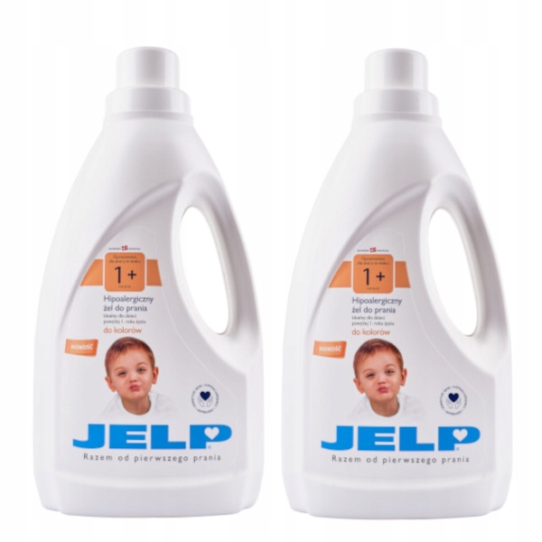 Prací gél - Jelp 1+ hipoal. Gél pre 1,5 l dvojbaskové farby