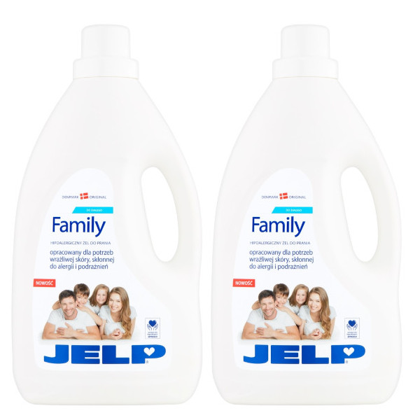 Prací gél - JELP Family Hipoal. Biely gél 2 l DVOJBALENIE