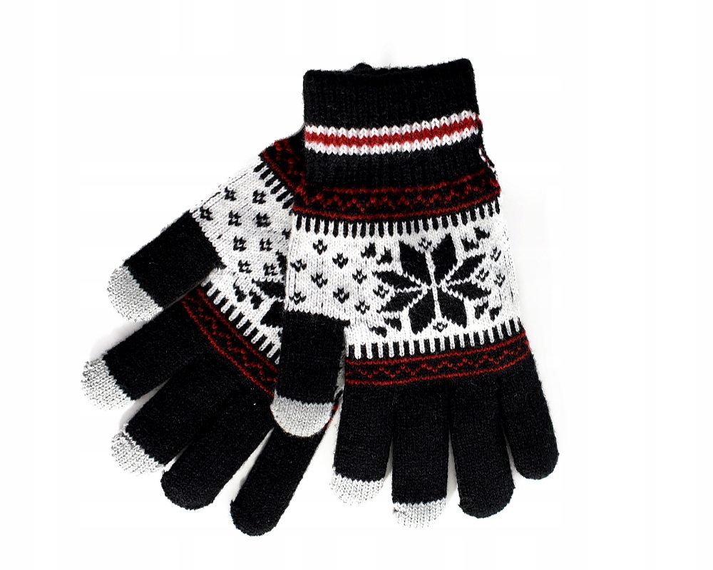 Rukavice - Päť -fantastické rukavice unisex Akryl akrylle, červené, multi -cimor. Universal.