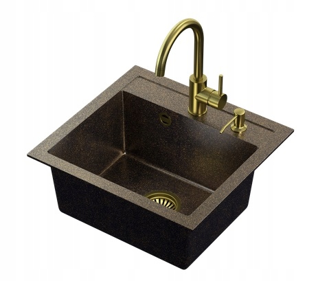 Kuchynská batéria - Johnny 110 Stehingran Art Gold Blackpearl s batériou